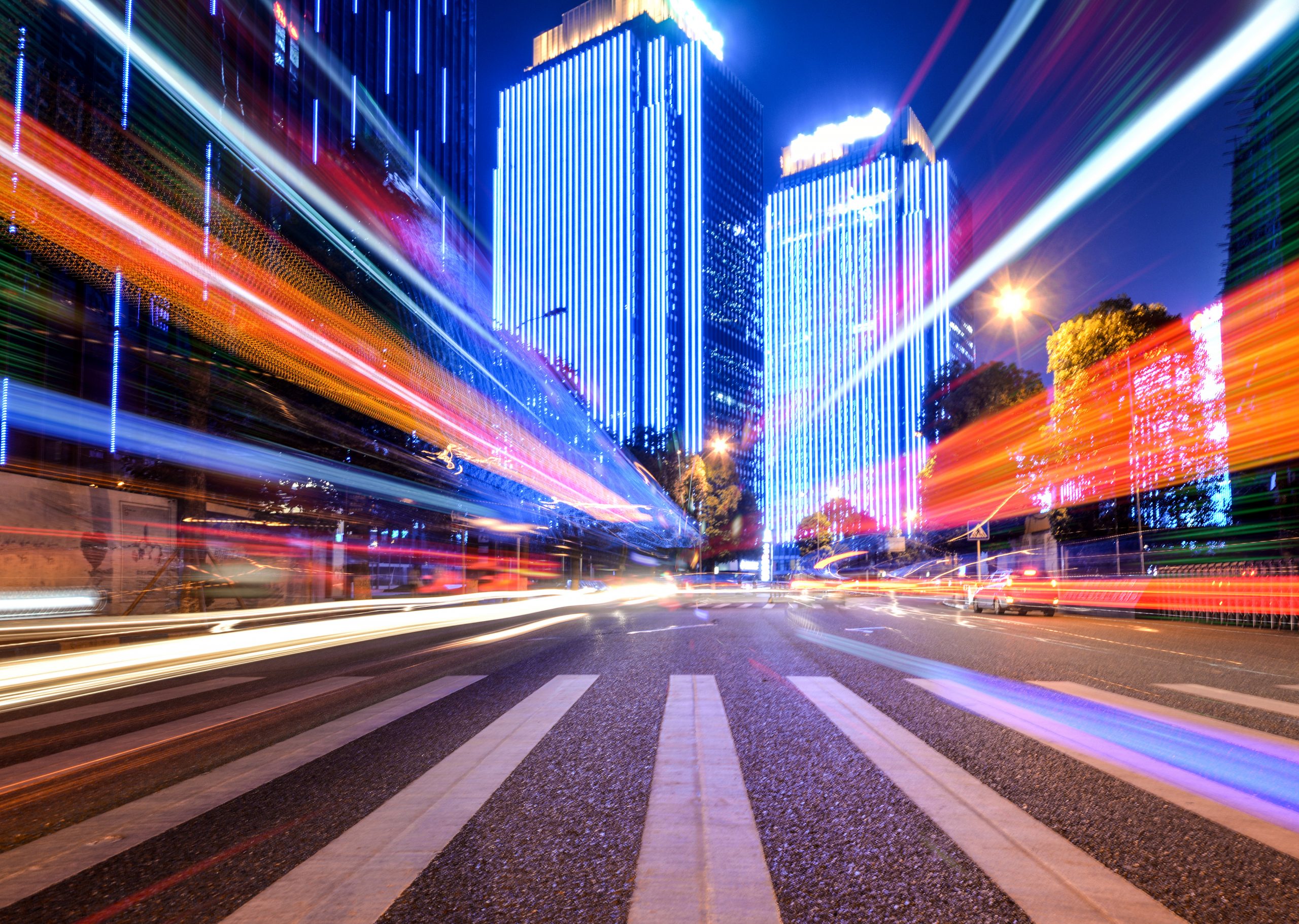 Motion speed effect with City Night